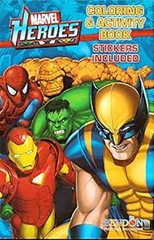 Marvel Heroes Coloring & Activity Book Stickers Included